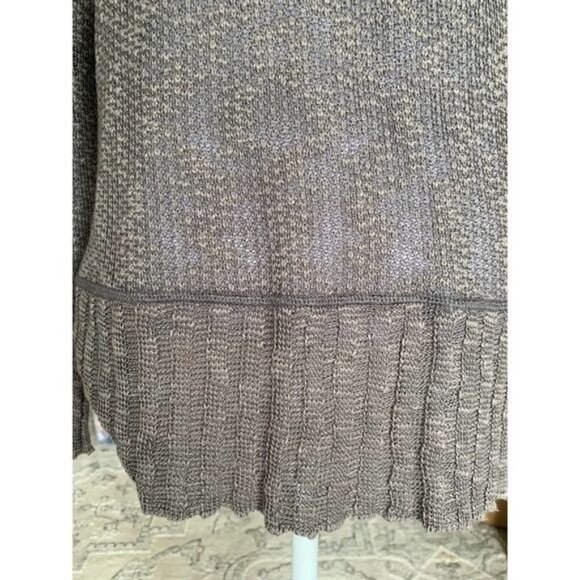 Ripcurl Lightweight Sweater Size Small Long Sleeve Semi Sheer Grays with Brown - Picture 6 of 11